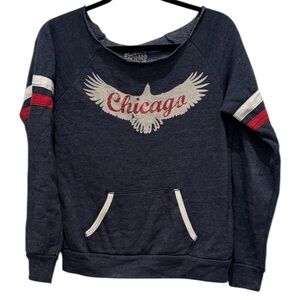 Orchard Street Apparel Chicago Navy Sweatshirt with Eagle Size Medium